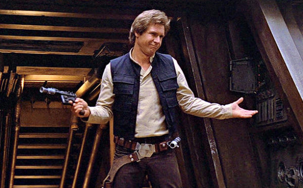Han Solo, every Star Wars fan's favourite scruffy looking nerf herder
